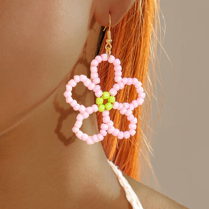 Stylish Irregular Floral Denim Flower Earrings