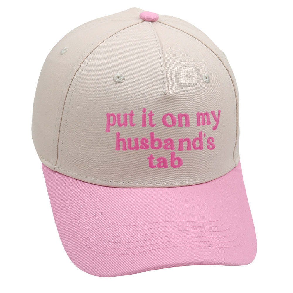Color Block Letter Embroidered Baseball Caps
