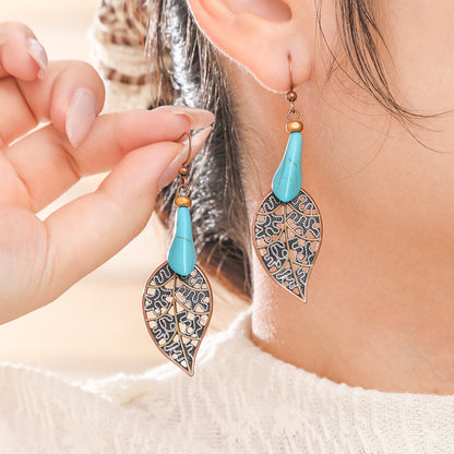 Vintage Ethnic Tassel Earrings Set - 12 Pairs Fashionable Boho Accessories