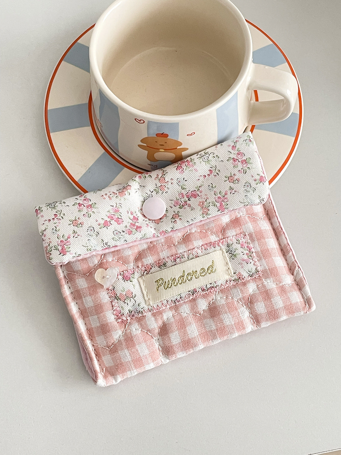 Floral Pattern Storage Pouch Stylish Cotton Bag