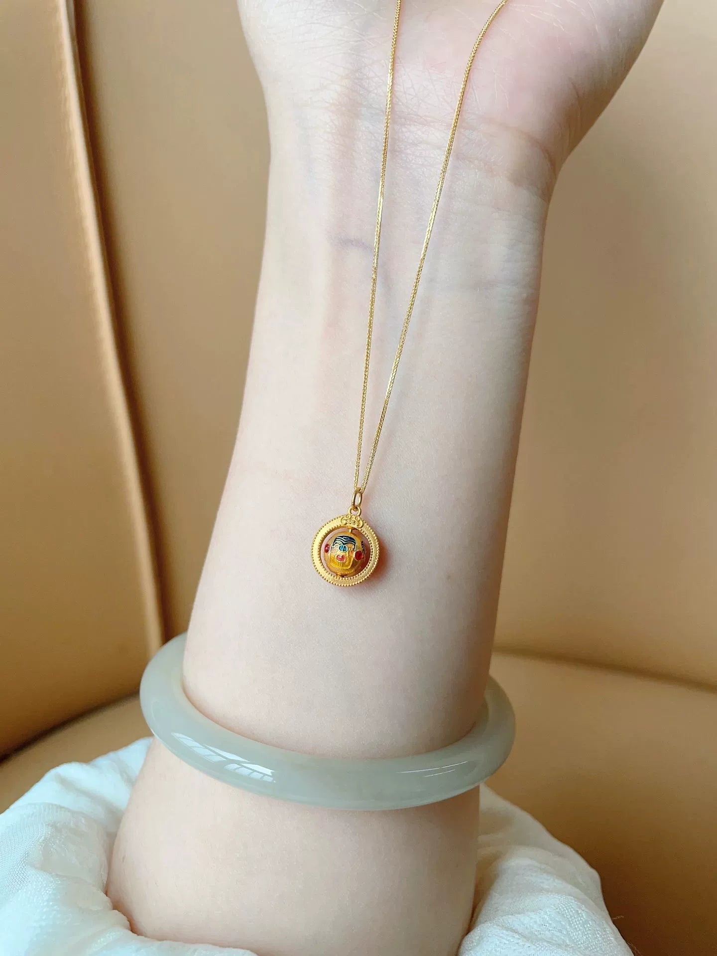 Zakiram Pendant, Collarbone Chain, Tibetan God Of Wealth, National Style Woman Necklace Bracelet