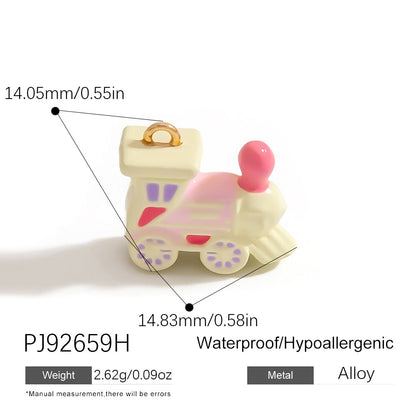 Alloy DIY Cartoon Car Pendant Droplet Decor