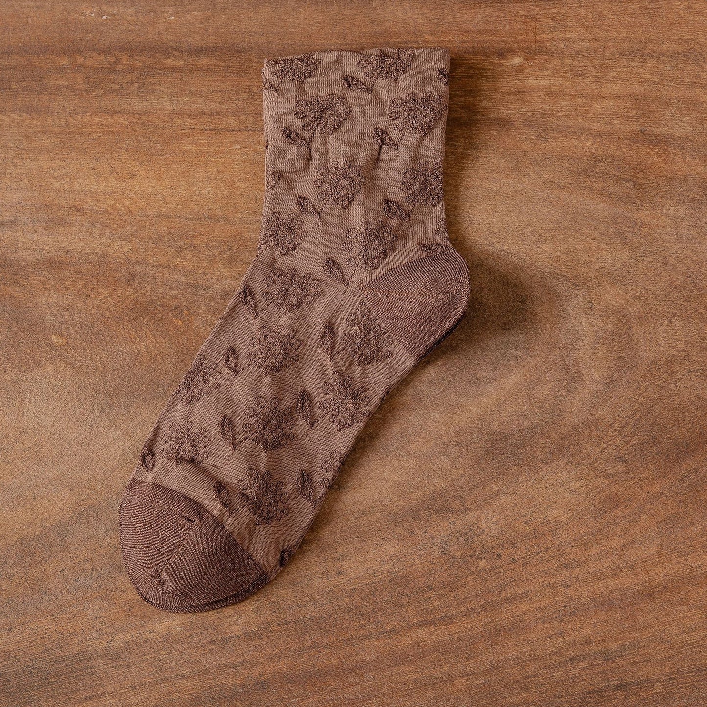 Rufia - Embossed Wide-Cuff Mid-Calf Socks