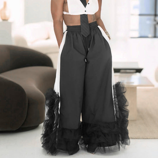 High-Waisted Casual Wide-Leg Pants For Women