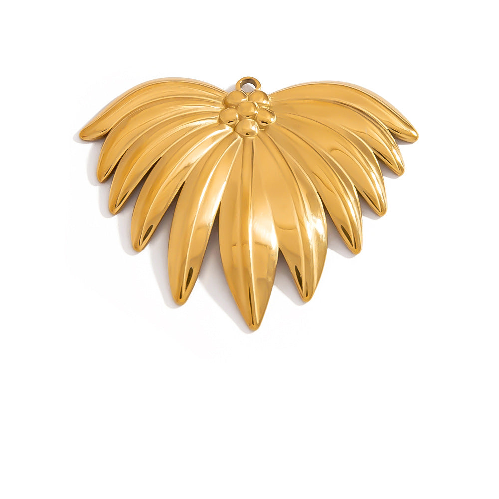 Handcrafted 18K Gold Heart Shell Pendant Necklace & Bracelet Set