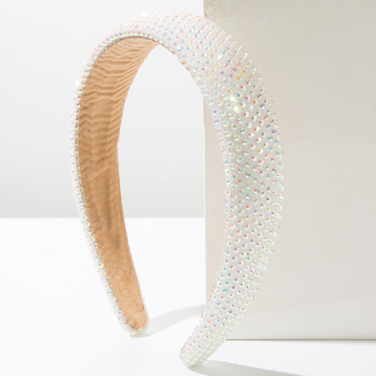 Wide Brim Rhinestone Headband Glamorous Party Hair Accessory
