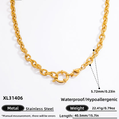 Fashionable DIY Jewelry Pendant Necklace Stainless Steel 18K Gold Plated