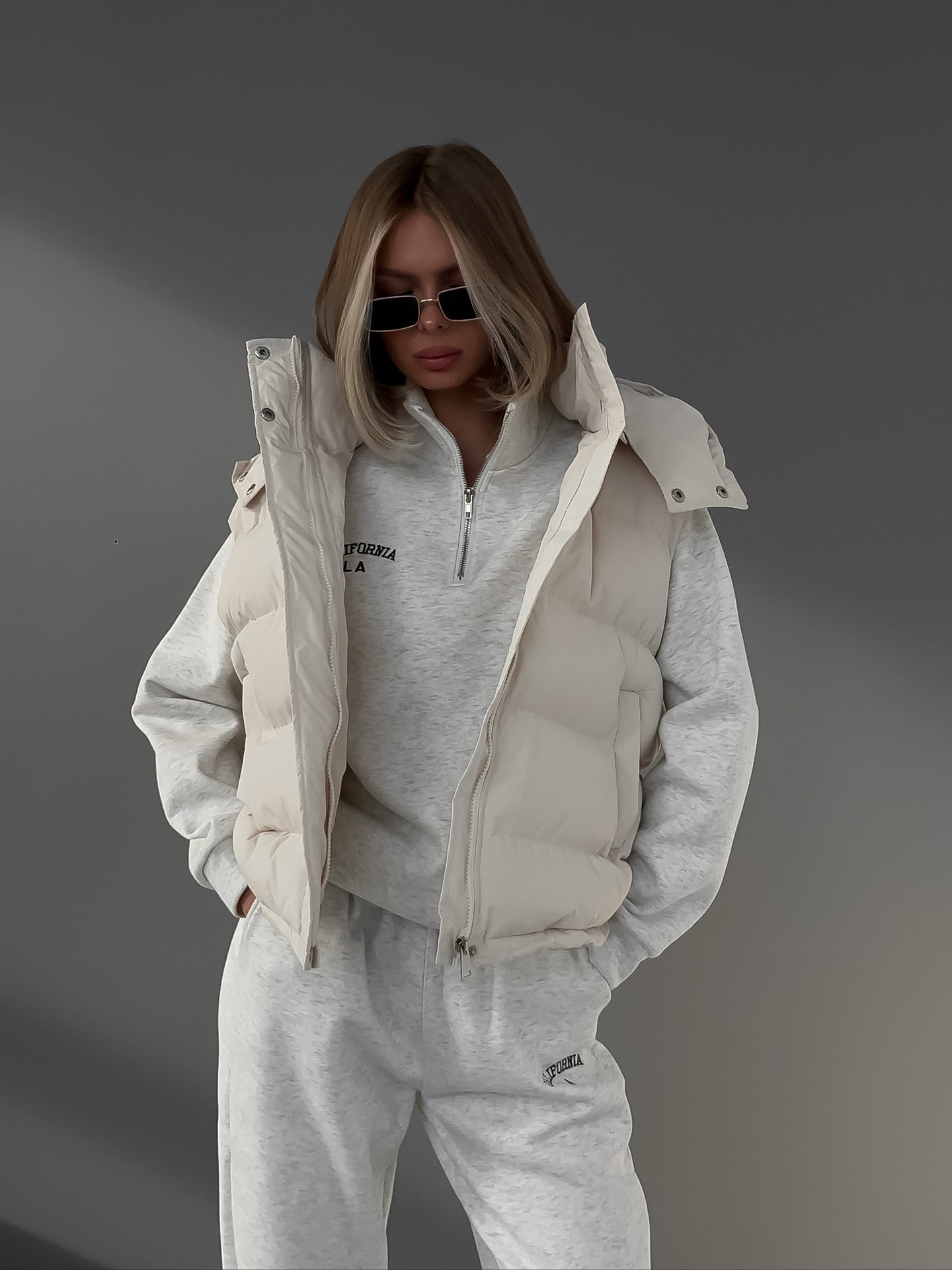 Trendy Hooded Puffer Vest with Sleeveless Design