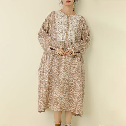 Bohemian Floral Embroidered Maxi Dress Casual Style