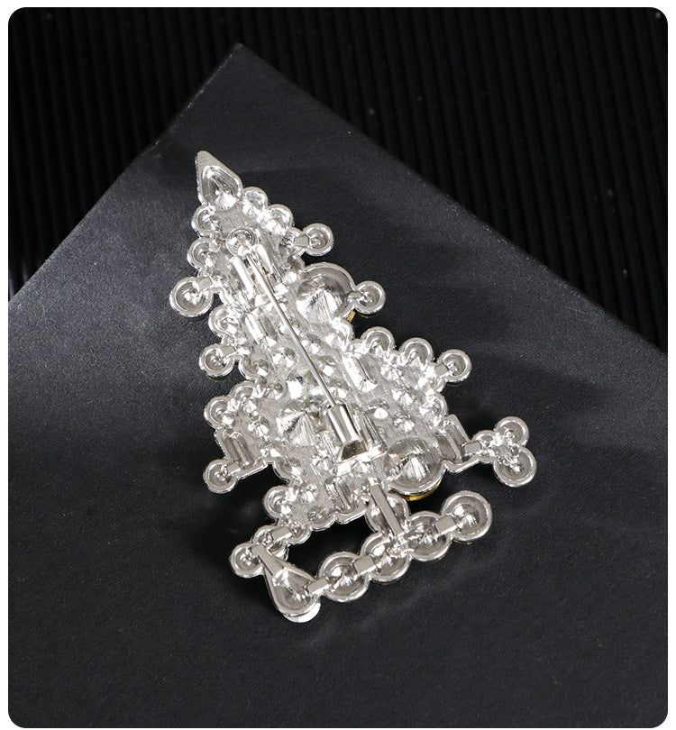 Fashion Rhinestone Christmas Tree Brooch