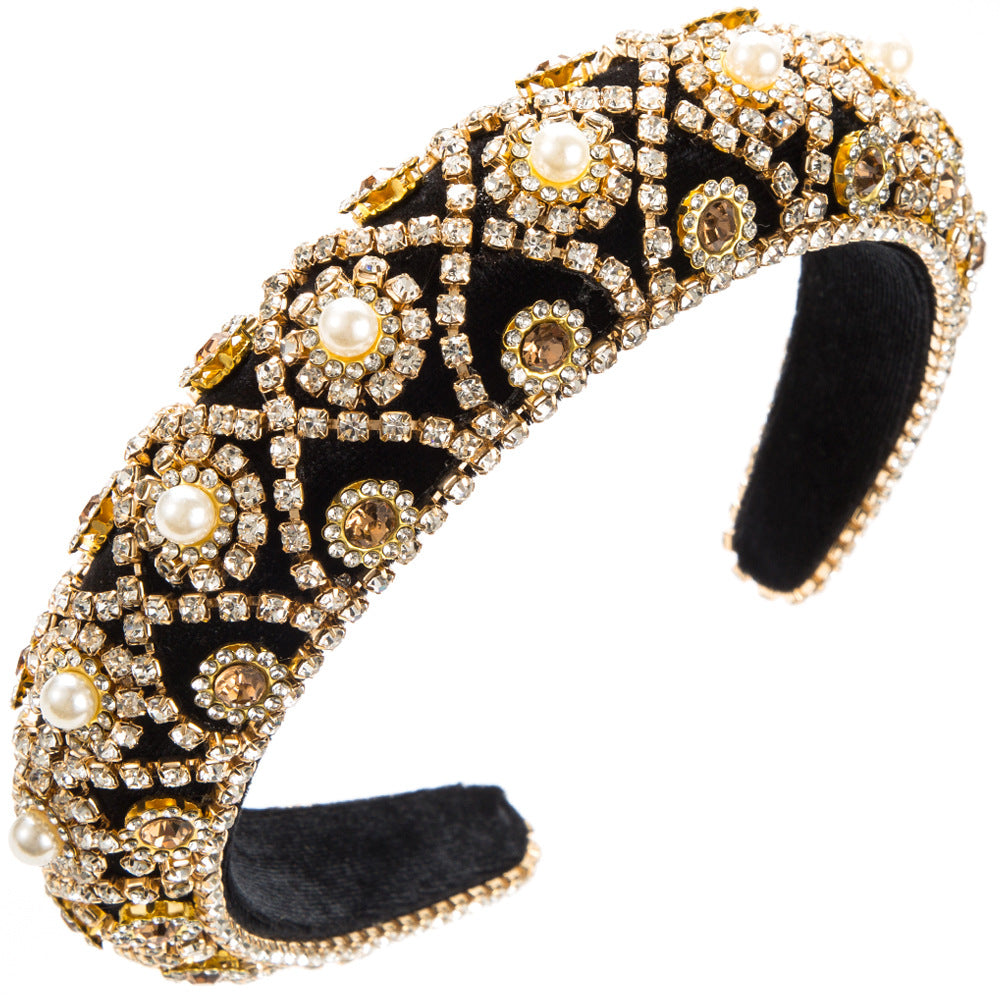Baroque Rhinestone Headband Elegant Vintage Hair Accessory