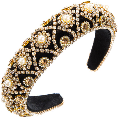 Baroque Rhinestone Headband Elegant Vintage Hair Accessory