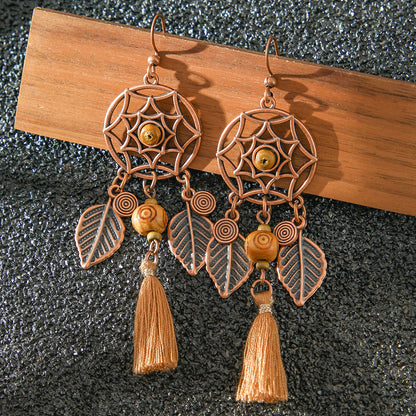 Retro Bohemian Tassel Earrings for Women â€?Creative Hollow Design
