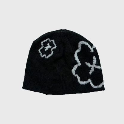 Textured Knitted Wool Blend Beanie Hat for Women