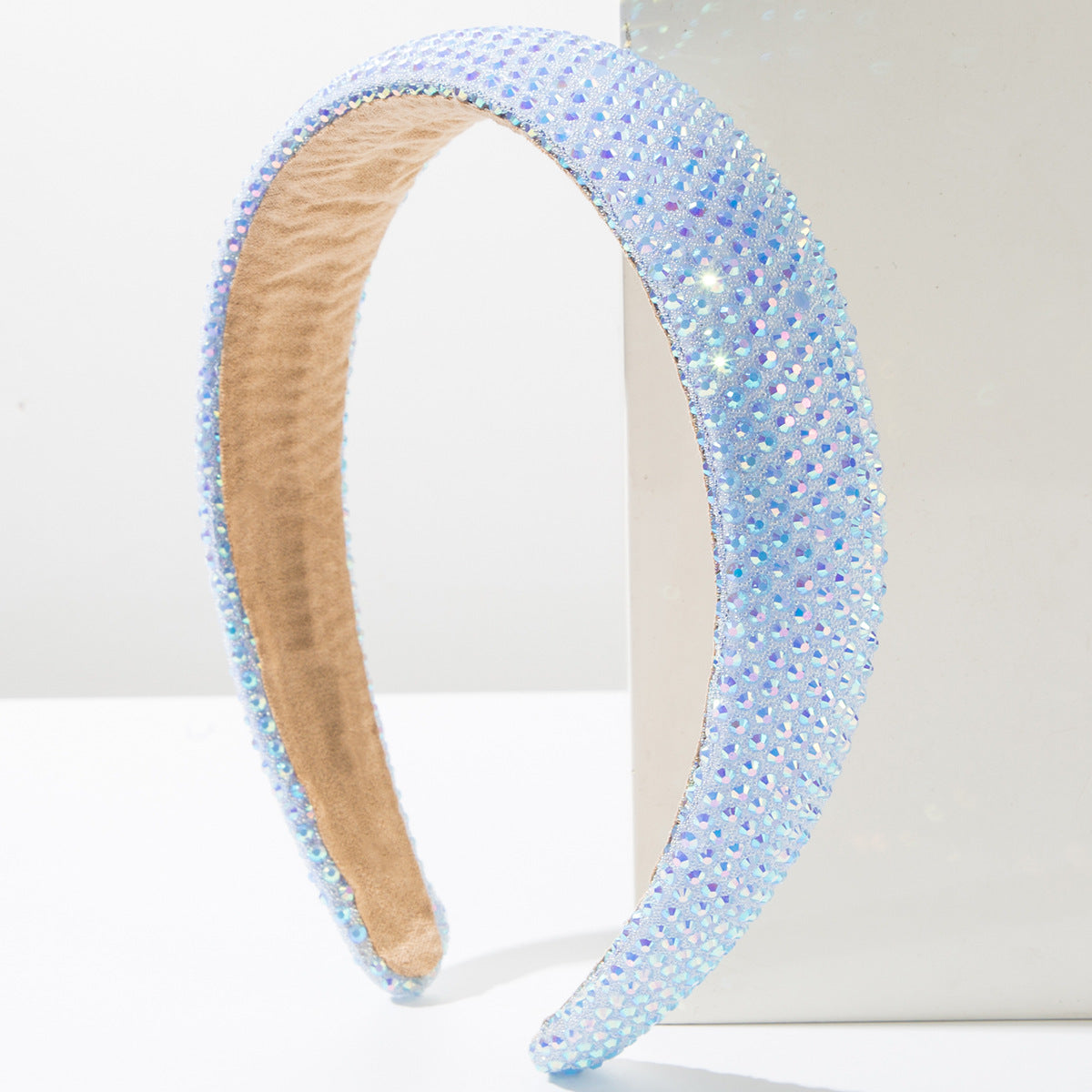 Wide Brim Rhinestone Headband Glamorous Party Hair Accessory
