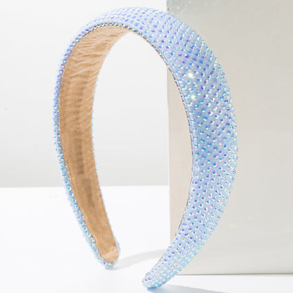 Wide Brim Rhinestone Headband Glamorous Party Hair Accessory