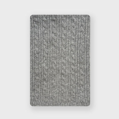 Knitted Braided Wool Blend Scarf for Women