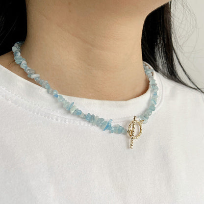 Vintage Irregular Stone Bead Necklace