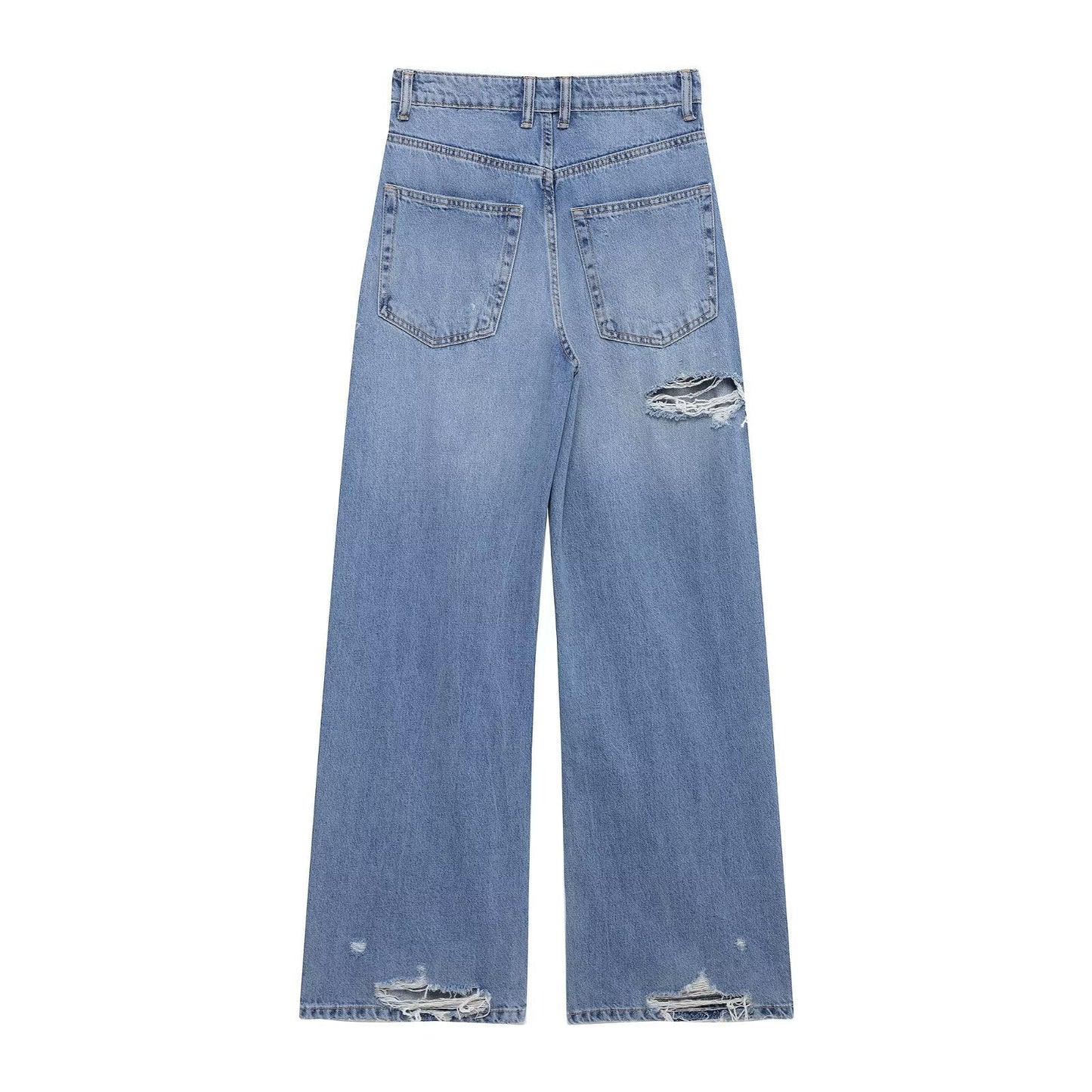 Casual  Distressed Loose Mid Rise Jeans