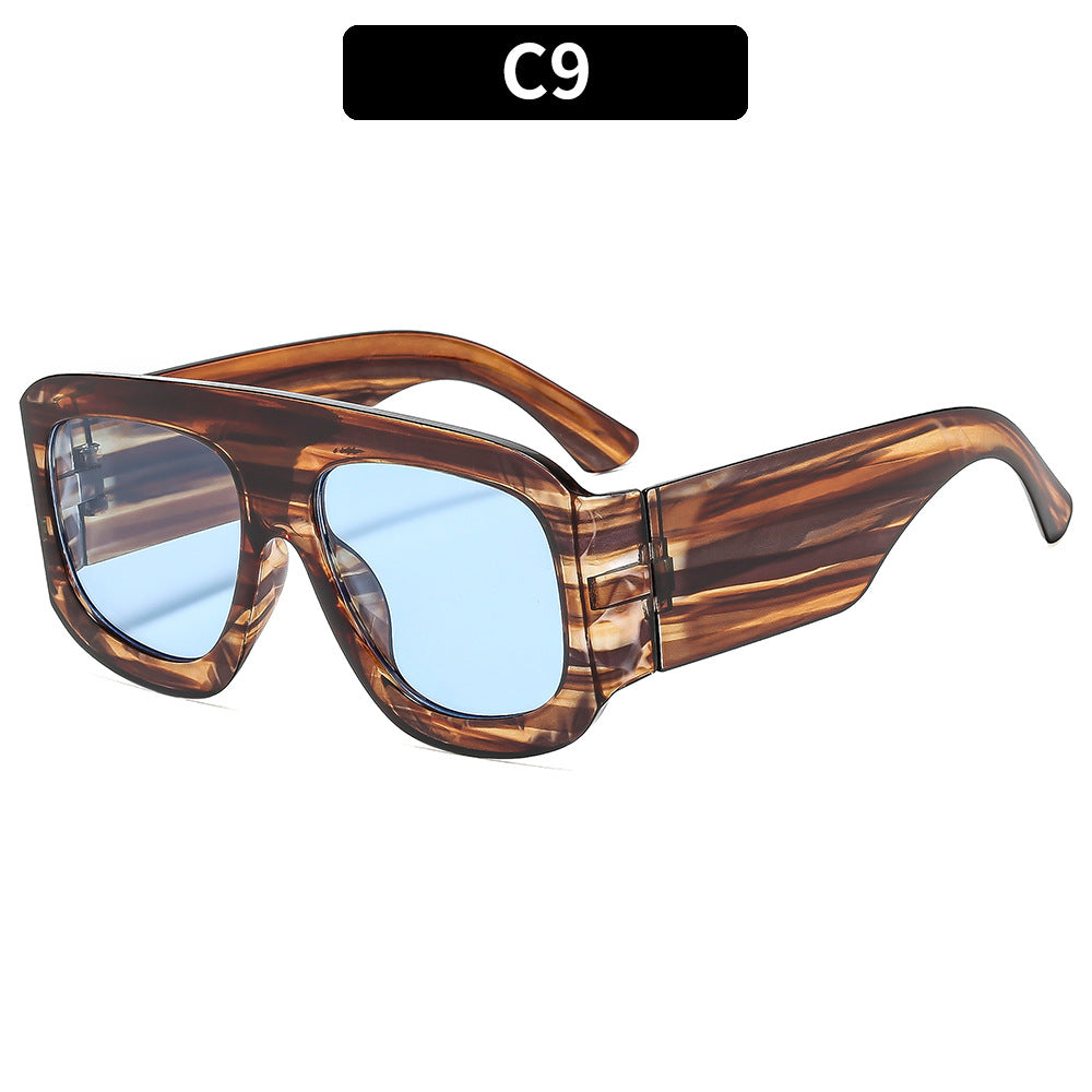 Trendy Square Frame UV400 Sunglasses Stylish Summer Eyewear
