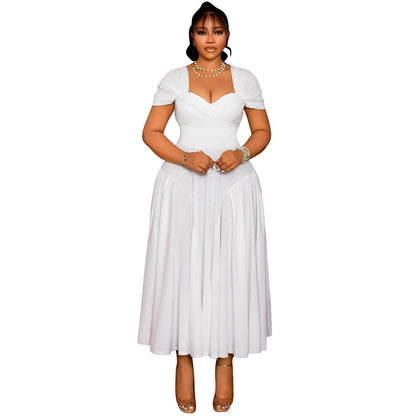Elegant Plus Size Strapless Maxi Dress For Women