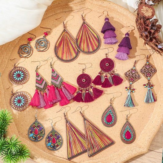 Bohemian Tassel Earrings Handmade for Travel and Vacation
