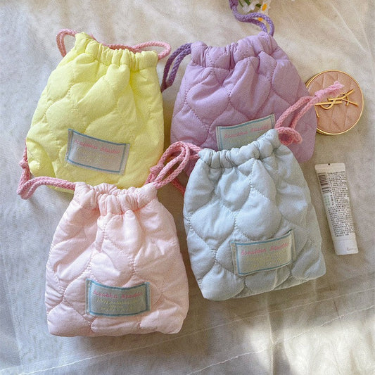 Color Drawstring Coin Purse Wallets