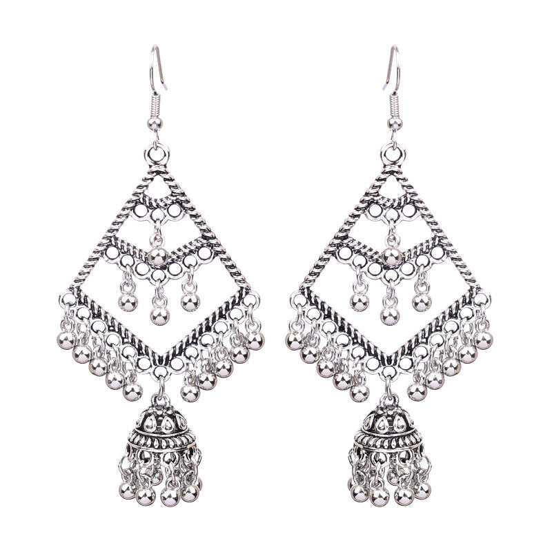 Fashionable Bohemian Long Earrings with Geometric Design