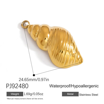 DIY Stainless Steel Jewelry Accessories Colorful Shell Pendant
