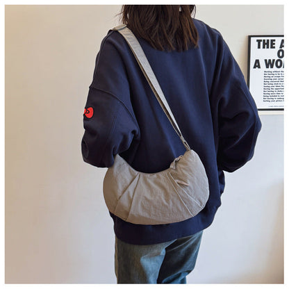 Minimalist Solid Color Dumpling Underarm Bag