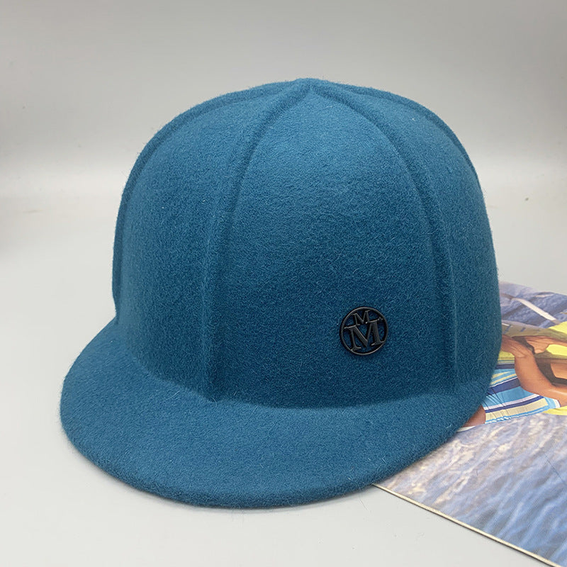 Trendy Wool Baseball Cap Adjustable Casual Sun Hat