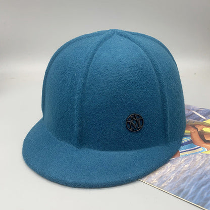 Trendy Wool Baseball Cap Adjustable Casual Sun Hat