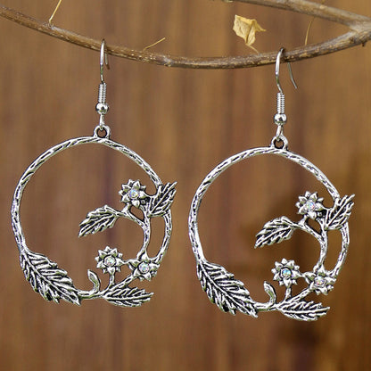 Bohemian Style Vintage Geometric Gemstone Earrings for Women