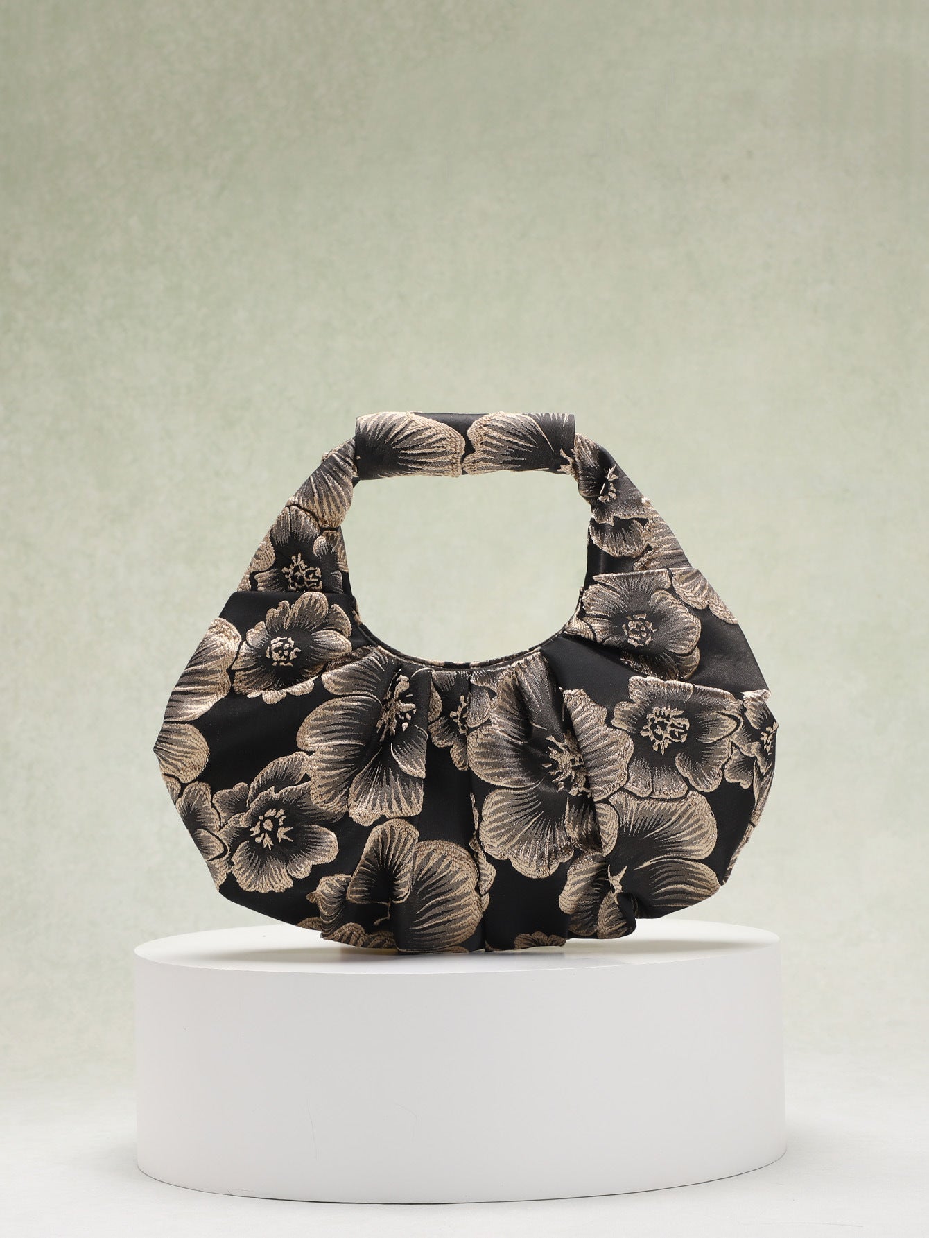 Vintage Floral Print Chinese Style Fabric Handbag