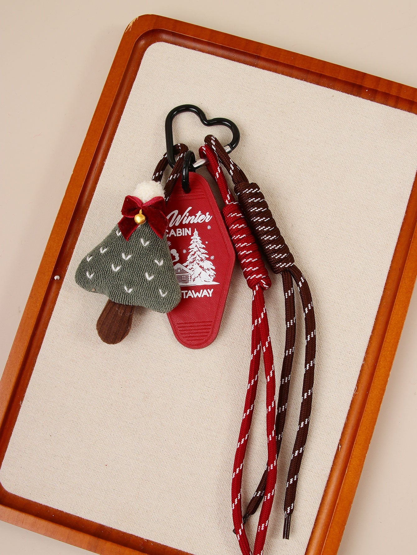 Creative Knit Beanie Christmas Theme Bag Charm