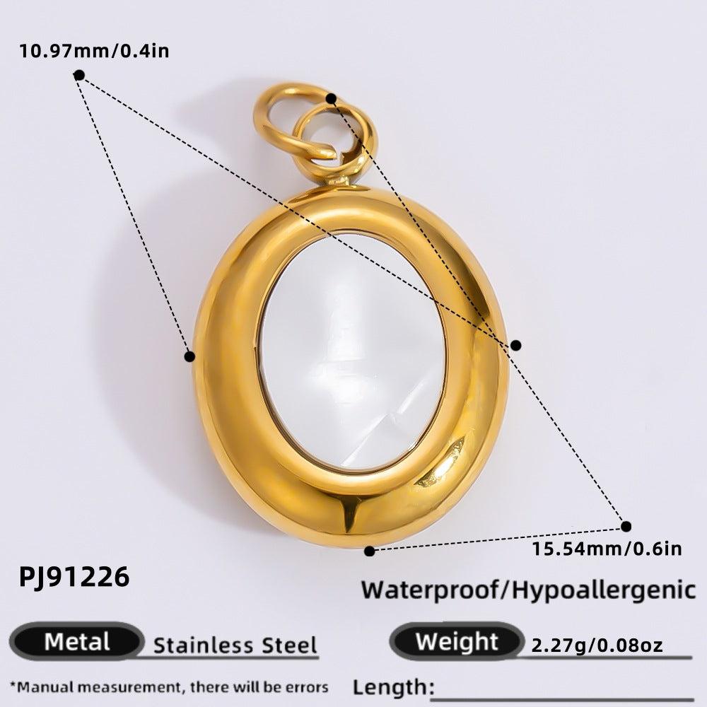 Handmade Stainless Steel 18K Gold Plated Earrings and Necklace Set
