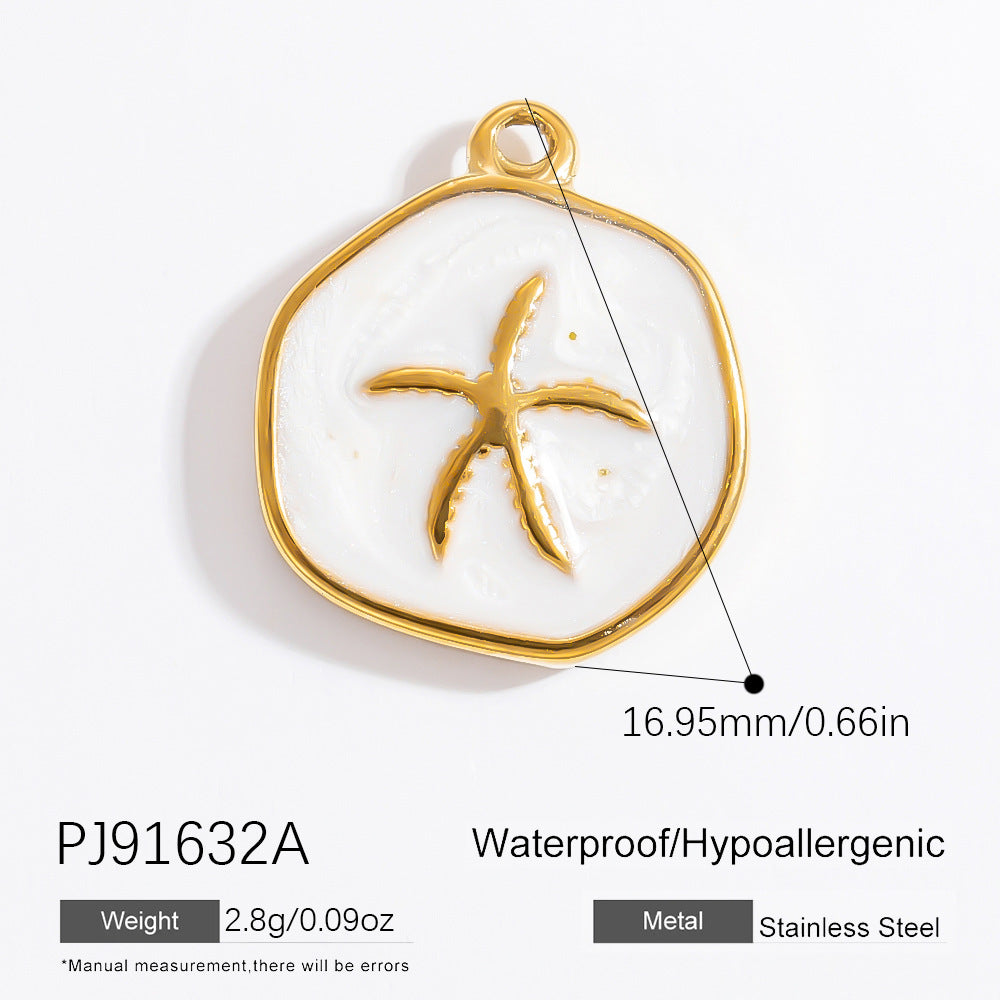 Stainless Steel DIY Ocean Series Coconut Tree Pendant Necklace