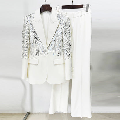 Sequin Embellished Suit Pants Set