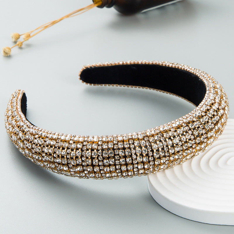 Baroque Crystal Sponge Headband For Women