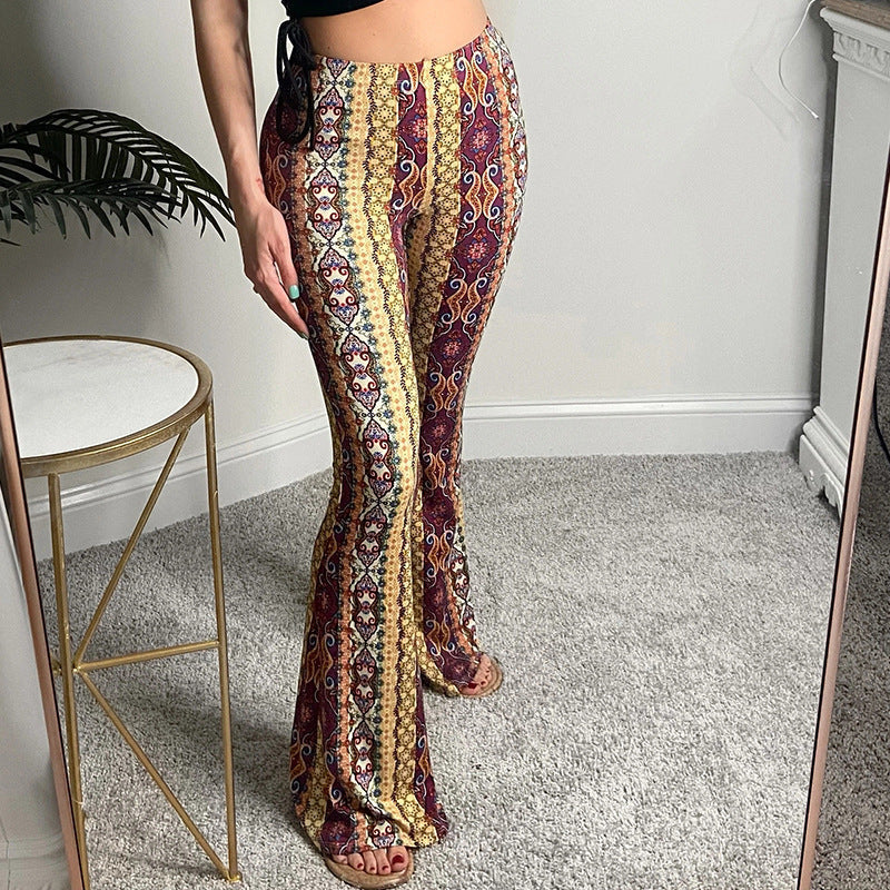 New Fashion Bohemian Print Slacks For Autumn