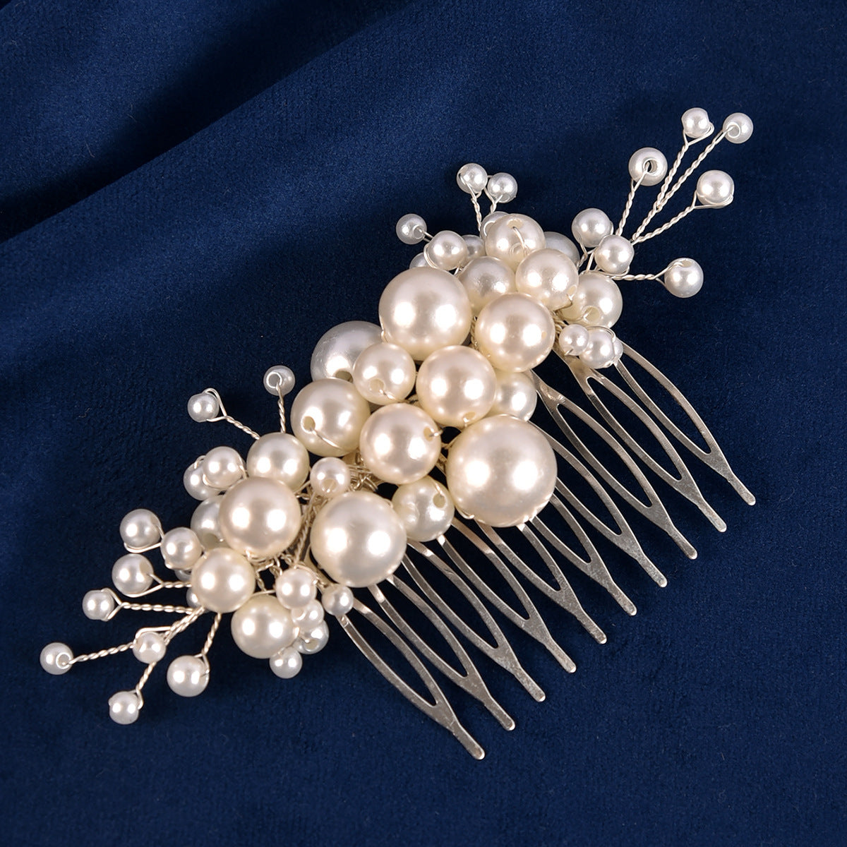Handcrafted Pearl Wedding Hair Comb Side Comb Bridal Accessories
