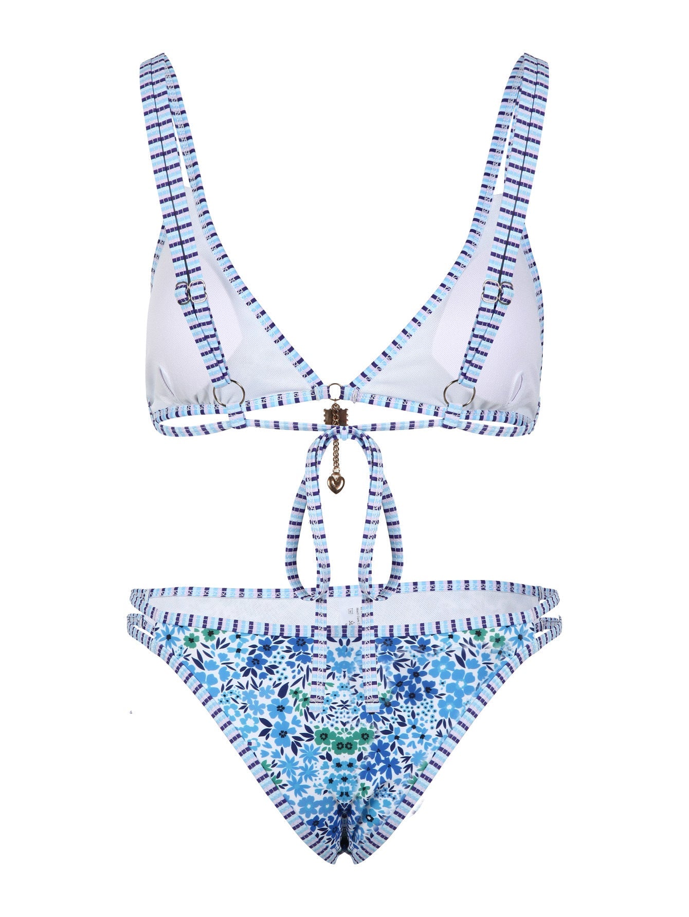 Trendy Floral Printed Bikini Swimwear