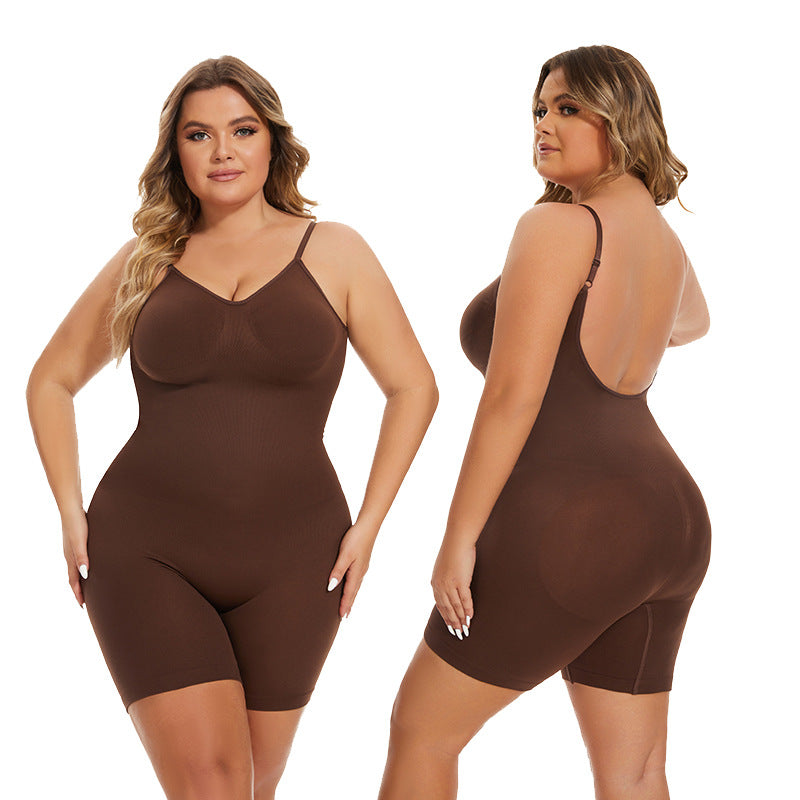 Sculpting Seamless Yoga Bodysuit With Backless Design