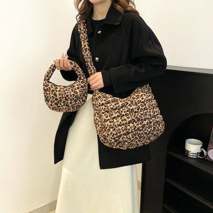 Cloud Bag with Ruffle Design Nylon Soft Lightweight Shoulder Tote