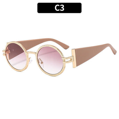 Trendy Oval Sunglasses With UV400 Protection