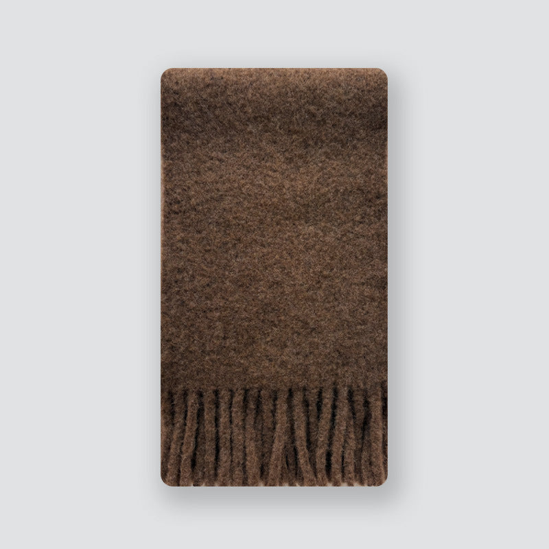 Alpaca Blend Scarf with Fringe - Elegant All-Season Accessory