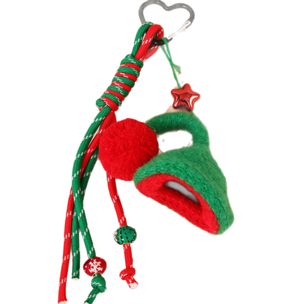 Creative Knit Beanie Christmas Theme Bag Charm