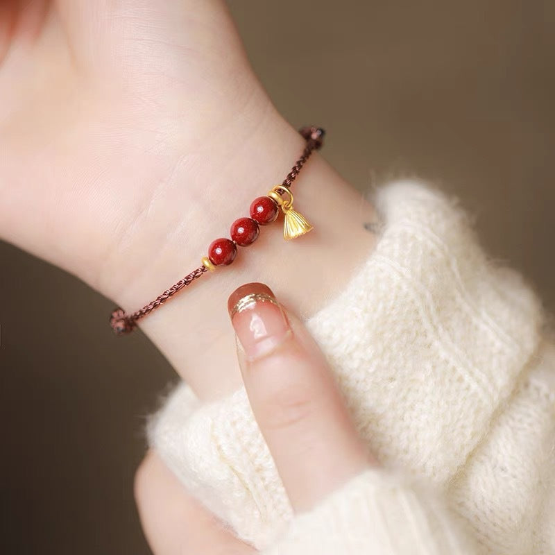 Purple Sand Hand Rope Good Luck Beads Hand-Woven Bracelet