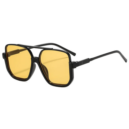 Y2K Trendy Half-Frame Sunglasses with UV Protection