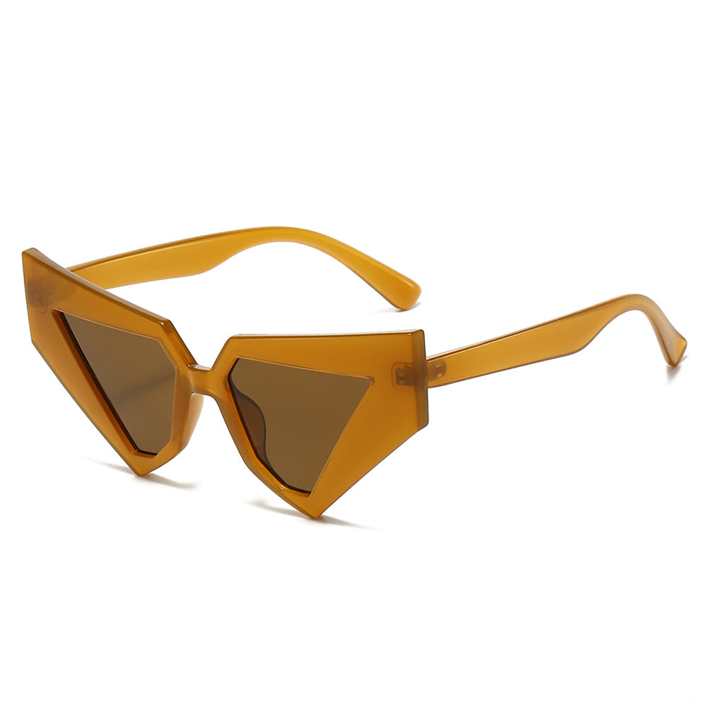 Trendy Geometric Sunglasses UV400 Gray Lenses